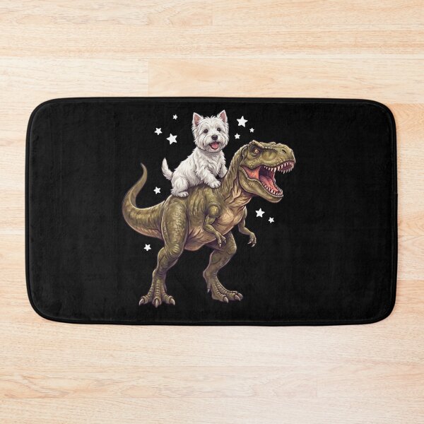 Item preview, Funny West Highland White Terrier Riding T Rex Dinosaur Dog Lover designed and sold by TerryConnells.