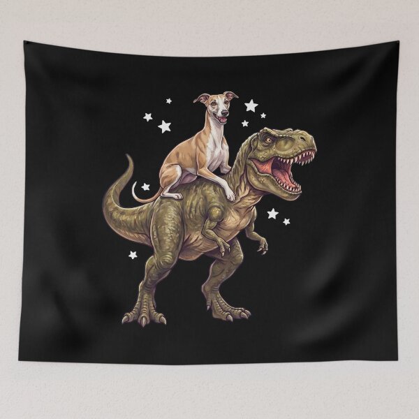Item preview, Funny Whippet Riding T Rex Dinosaur Dog Lover designed and sold by TerryConnells.