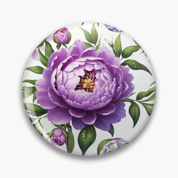 Item preview, Purple and White Peonies Floral Seamless Pattern designed and sold by Leylita Design.