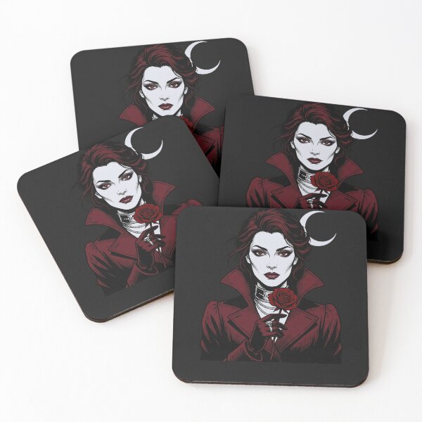 Item preview, Vampire Aesthetic Dark Romance Gothic Portrait  Crescent Moon T-Shirt designed and sold by Egyptian king ⭐⭐⭐⭐⭐.