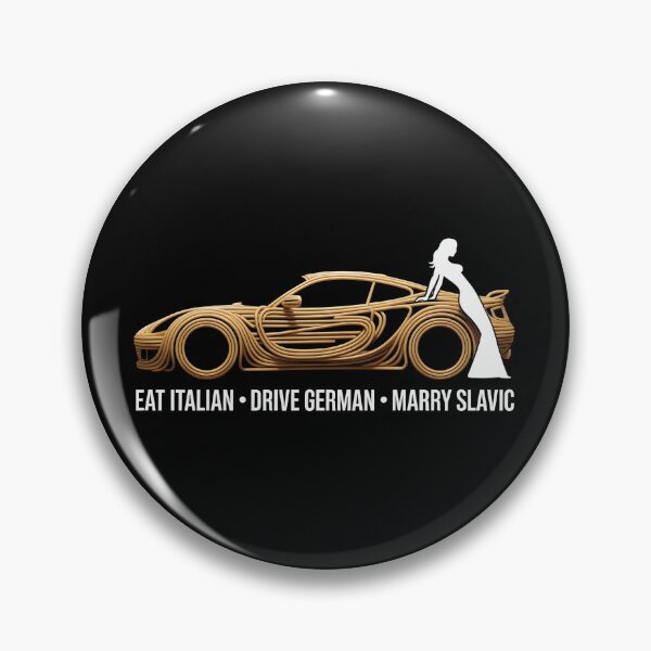 Item preview, Eat Italian Drive German Marry Slavic - Spaghetti Car Design for Italian Food and German Car Lovers designed and sold by Lina Caro.
