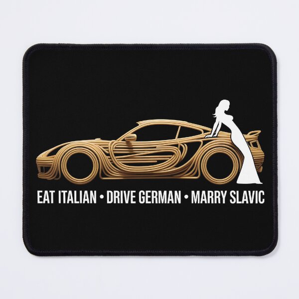 Item preview, Eat Italian Drive German Marry Slavic - Spaghetti Car Design for Italian Food and German Car Lovers designed and sold by Lina Caro.