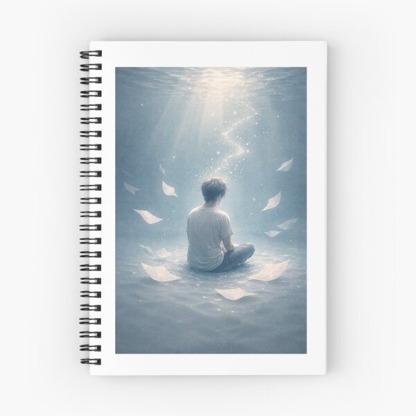 Item preview, Drowning in Silence – Underwater Emotional Art designed and sold by InkWanderStudio.