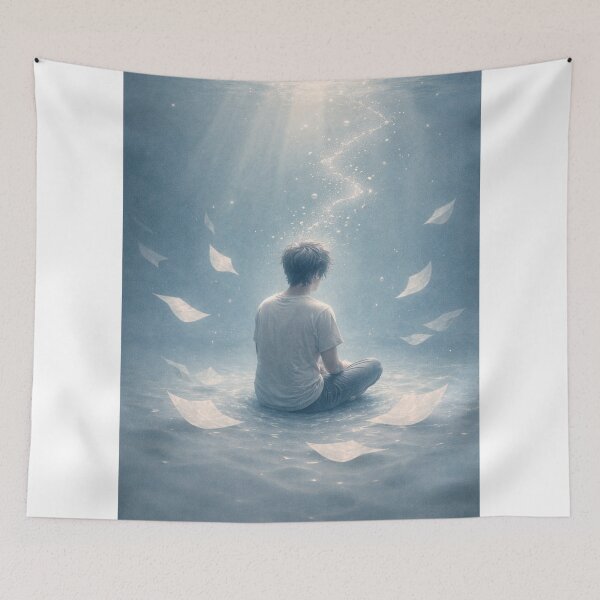 Item preview, Drowning in Silence – Underwater Emotional Art designed and sold by InkWanderStudio.