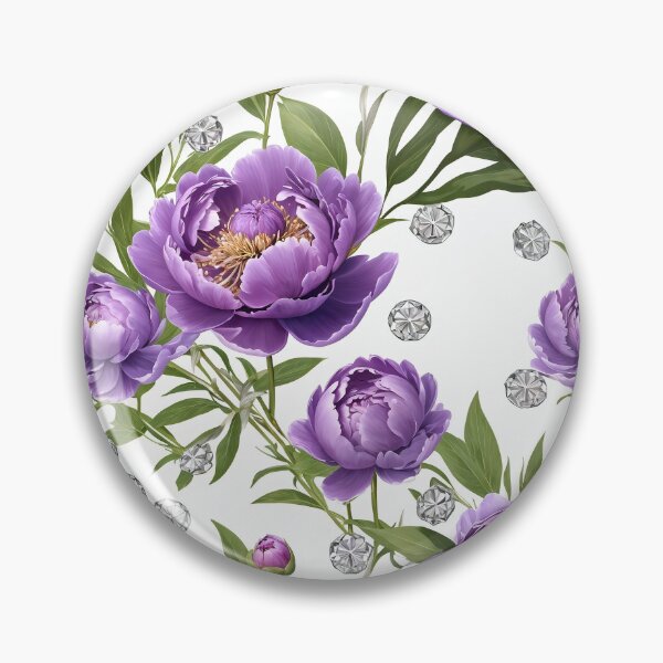 Item preview, Purple and White Peonies Floral Seamless Pattern designed and sold by Leylita Design.