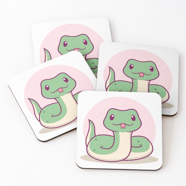 Item preview, Cute Kawaii Green Snake Cartoon designed and sold by Romain V  Beaupré.