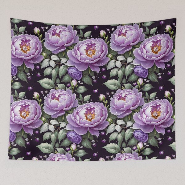 Item preview, Purple and White Peonies Floral Seamless Pattern designed and sold by Leylita Design.