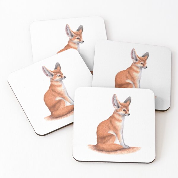 Item preview, Naturalist illustration – Fennec fox in dry pastel designed and sold by Chouetteplanete.