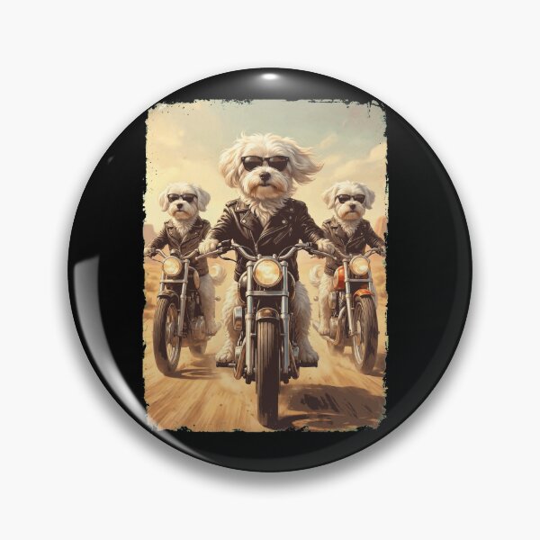 Item preview, Funny Maltese Motorcycle Meme Dog Lover designed and sold by DoodleTortle.