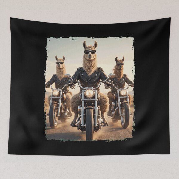 Item preview, Funny Llama Motorcycle Meme Animal Lover designed and sold by DoodleTortle.