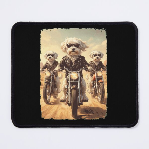 Item preview, Funny Maltese Motorcycle Meme Dog Lover designed and sold by DoodleTortle.