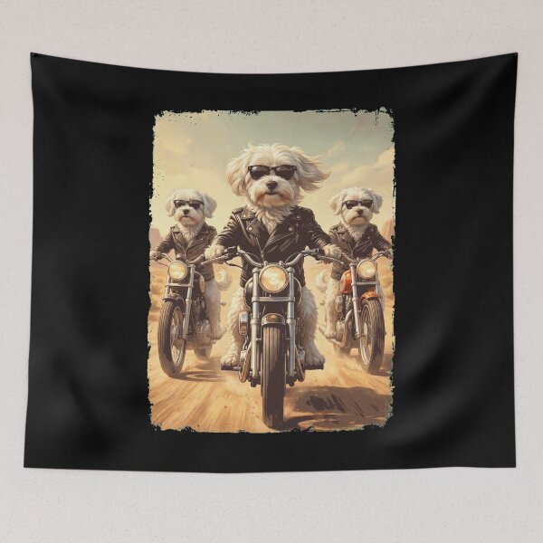 Item preview, Funny Maltese Motorcycle Meme Dog Lover designed and sold by DoodleTortle.