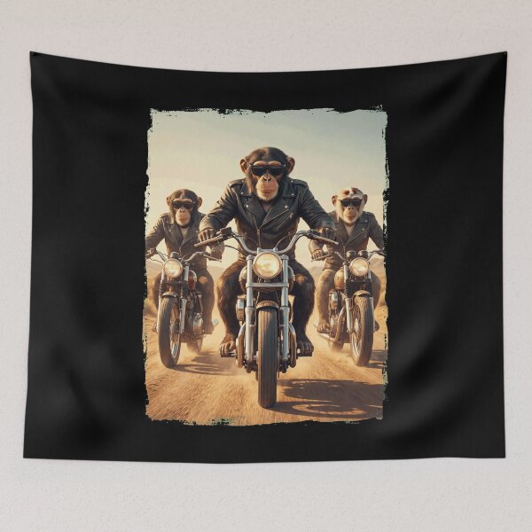 Item preview, Funny Monkey Motorcycle Meme Animal Lover designed and sold by DoodleTortle.