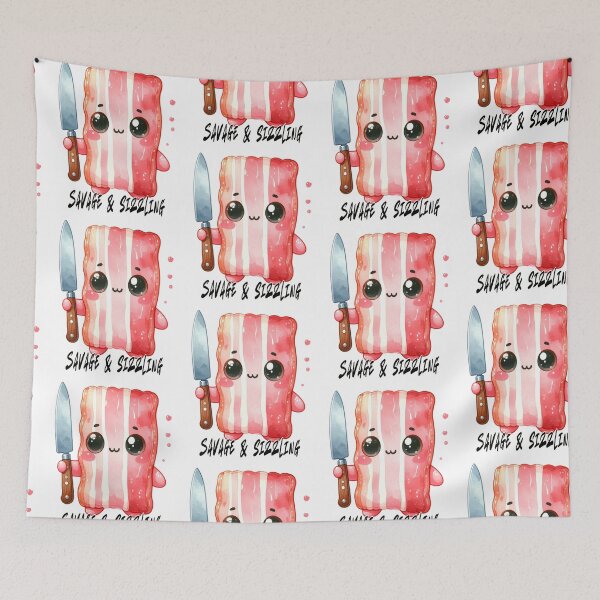Item preview, Kawaii Killer Bacon, Savage and sizzling  designed and sold by LiskoDesign.