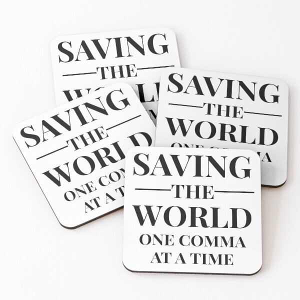 Item preview, Saving the World One Comma at a Time designed and sold by Kindred & Thistle.