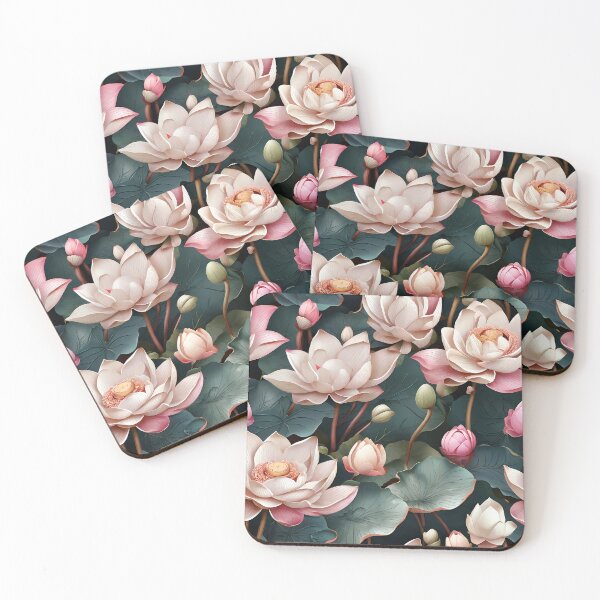 Item preview, Pink Lotus Floral Seamless Pattern designed and sold by Leylita Design.