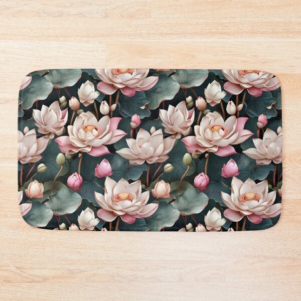 Item preview, Pink Lotus Floral Seamless Pattern designed and sold by Leylita Design.