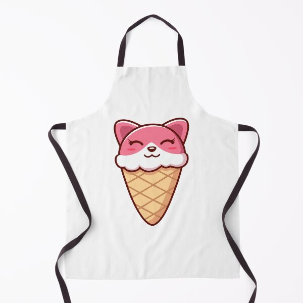 Item preview, Cute Kawaii Pink Fox Ice Cream Cone Cartoon designed and sold by Romain V Beaupré.