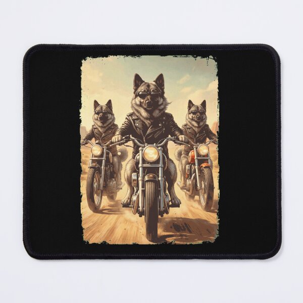 Item preview, Funny Norwegian Elkhound Motorcycle Meme Dog Lover designed and sold by DoodleTortle.