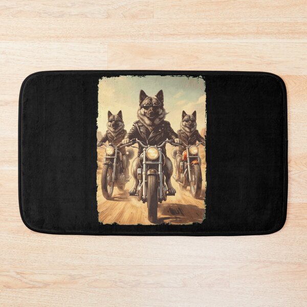 Item preview, Funny Norwegian Elkhound Motorcycle Meme Dog Lover designed and sold by DoodleTortle.
