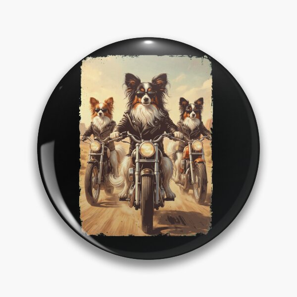 Item preview, Funny Papillon Motorcycle Meme Dog Lover designed and sold by DoodleTortle.