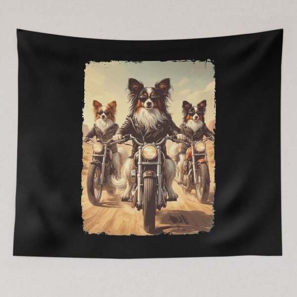 Item preview, Funny Papillon Motorcycle Meme Dog Lover designed and sold by DoodleTortle.
