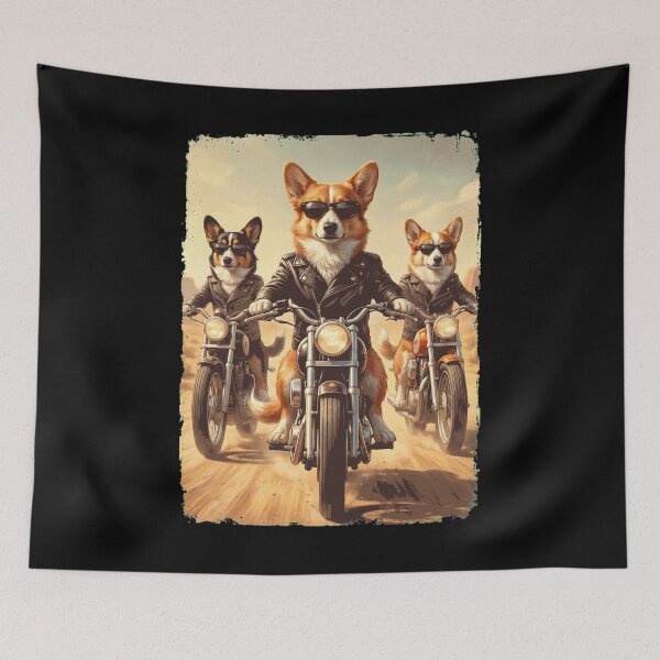Item preview, Funny Pembroke Welsh Corgi Motorcycle Meme Dog Lover designed and sold by DoodleTortle.