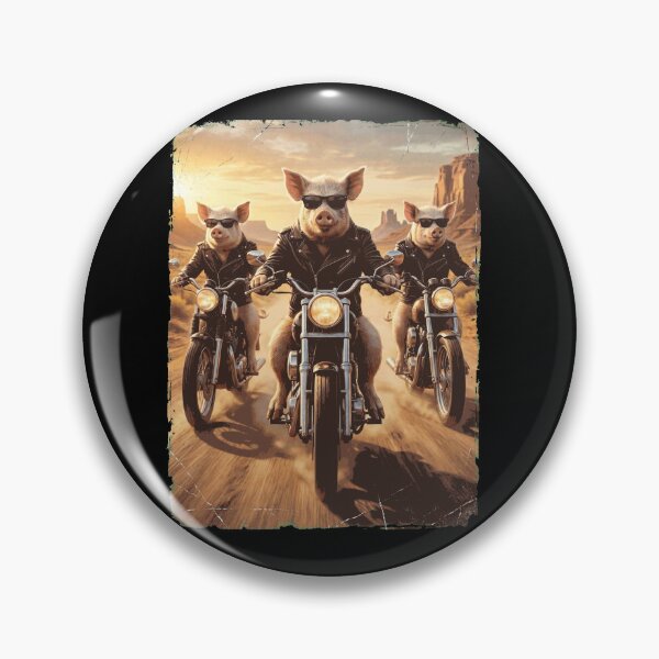 Item preview, Funny Pig Motorcycle Meme Animal Lover designed and sold by DoodleTortle.