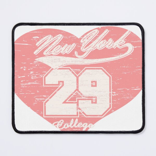 Item preview, Vintage New York College 29 Pink Heart Varsity NYC designed and sold by CosmicControl.