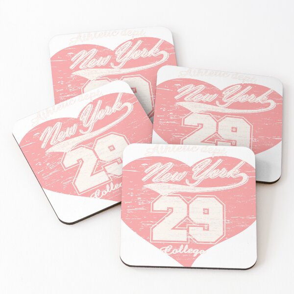 Item preview, Vintage New York College 29 Pink Heart Varsity NYC designed and sold by CosmicControl.