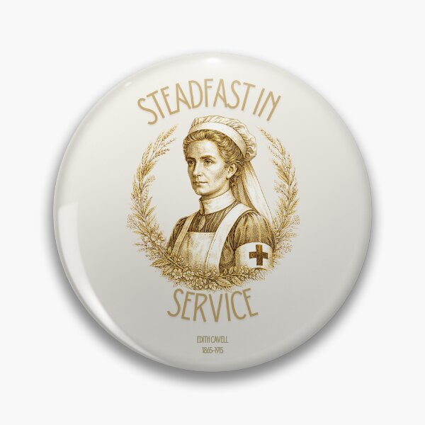 Item preview, Edith Cavell Steadfast in Service Gold Portrait Design designed and sold by NorfolkLegendsandIcons.