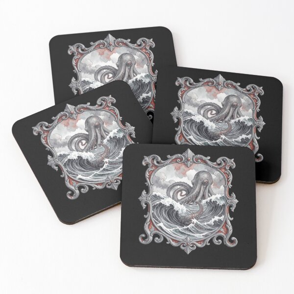 Item preview, Kraken and waves designed and sold by Tragedyshop.