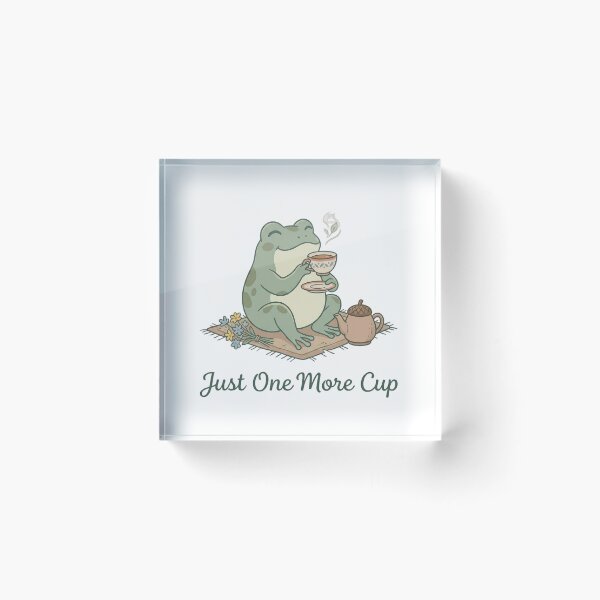 Item preview, Frog Tea – Cute Frog Drinking Tea, Just One More Cup Funny Frog, Cozy Aesthetic Gift designed and sold by Im-Ara.