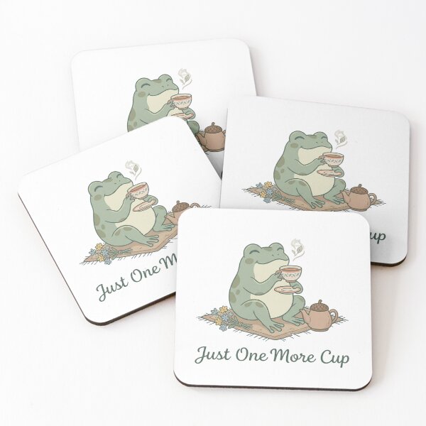 Item preview, Frog Tea – Cute Frog Drinking Tea, Just One More Cup Funny Frog, Cozy Aesthetic Gift designed and sold by Im-Ara.