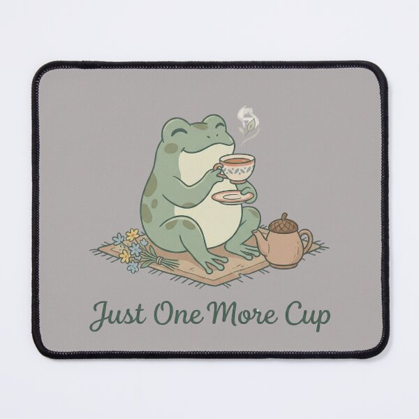Item preview, Frog Tea – Cute Frog Drinking Tea, Just One More Cup Funny Frog, Cozy Aesthetic Gift designed and sold by Im-Ara.