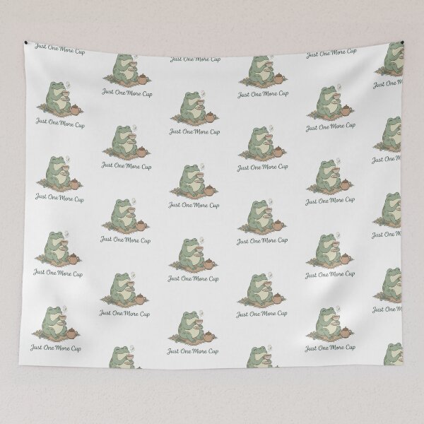 Item preview, Frog Tea – Cute Frog Drinking Tea, Just One More Cup Funny Frog, Cozy Aesthetic Gift designed and sold by Im-Ara.