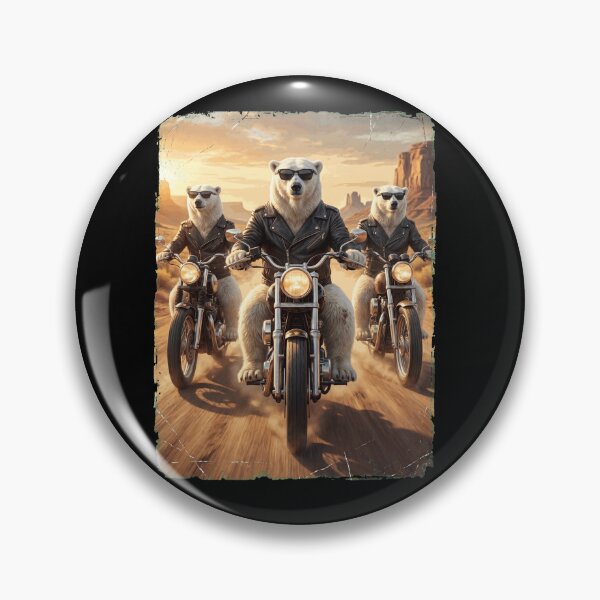 Item preview, Funny Polar Bear Motorcycle Meme Animal Lover designed and sold by DoodleTortle.