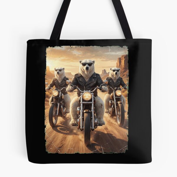Item preview, Funny Polar Bear Motorcycle Meme Animal Lover designed and sold by DoodleTortle.
