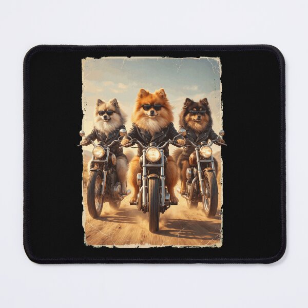 Item preview, Funny Pomeranian Motorcycle Meme Dog Lover designed and sold by DoodleTortle.