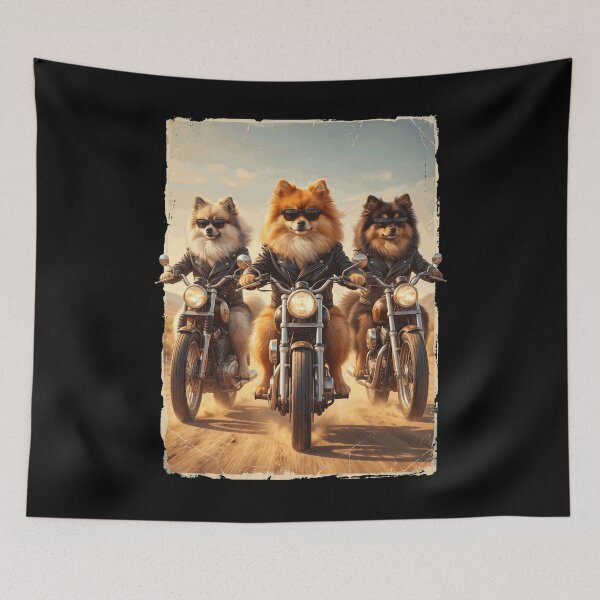Item preview, Funny Pomeranian Motorcycle Meme Dog Lover designed and sold by DoodleTortle.