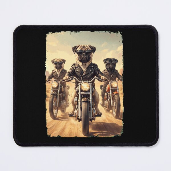 Item preview, Funny Pug Motorcycle Meme Dog Lover designed and sold by DoodleTortle.