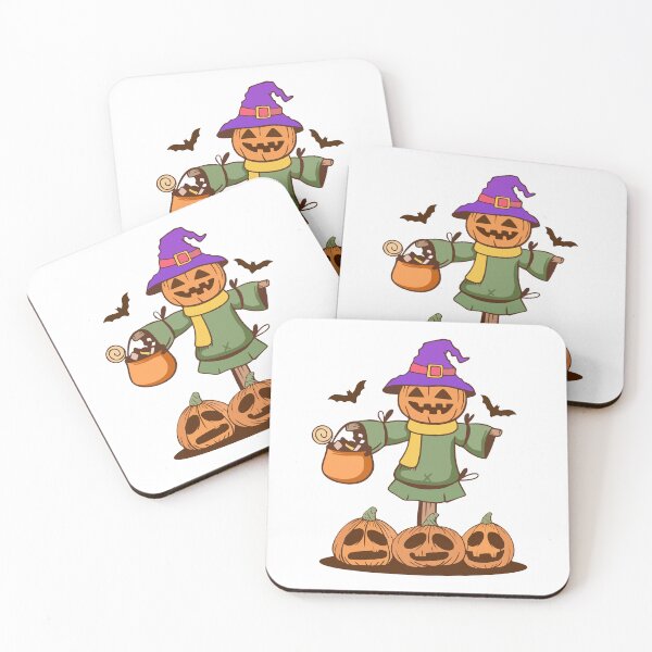 Item preview, Cute Halloween Pumpkin Scarecrow with Candy Pot designed and sold by Romain V  Beaupré.
