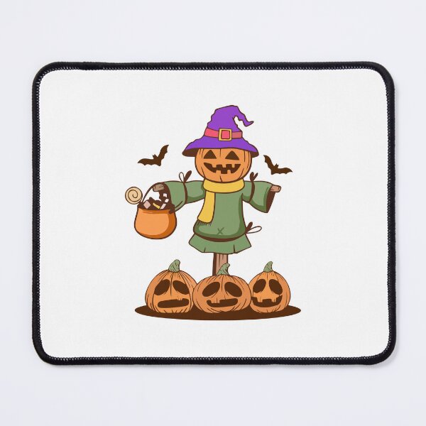 Item preview, Cute Halloween Pumpkin Scarecrow with Candy Pot designed and sold by Romain V Beaupré.