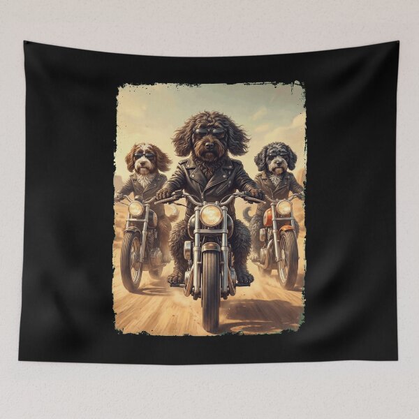 Item preview, Funny Portuguese Water Dog Motorcycle Meme Dog Lover designed and sold by DoodleTortle.