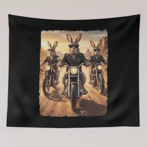 Item preview, Funny Rabbit Motorcycle Meme Animal Lover designed and sold by DoodleTortle.
