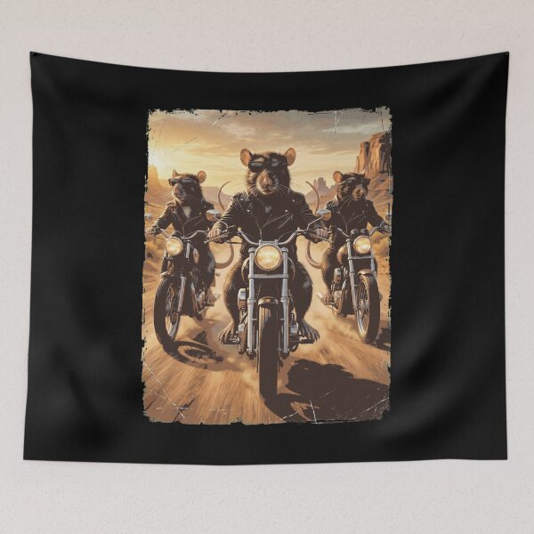 Item preview, Funny Rat Motorcycle Meme Animal Lover designed and sold by DoodleTortle.