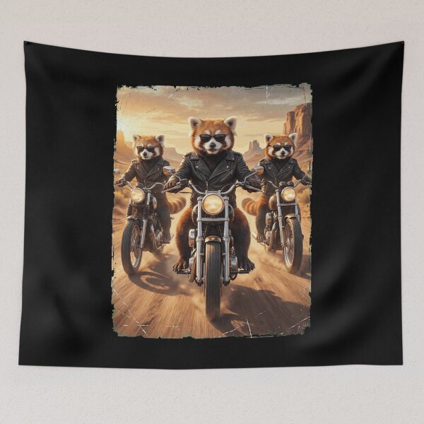 Item preview, Funny Red Panda Motorcycle Meme Animal Lover designed and sold by DoodleTortle.