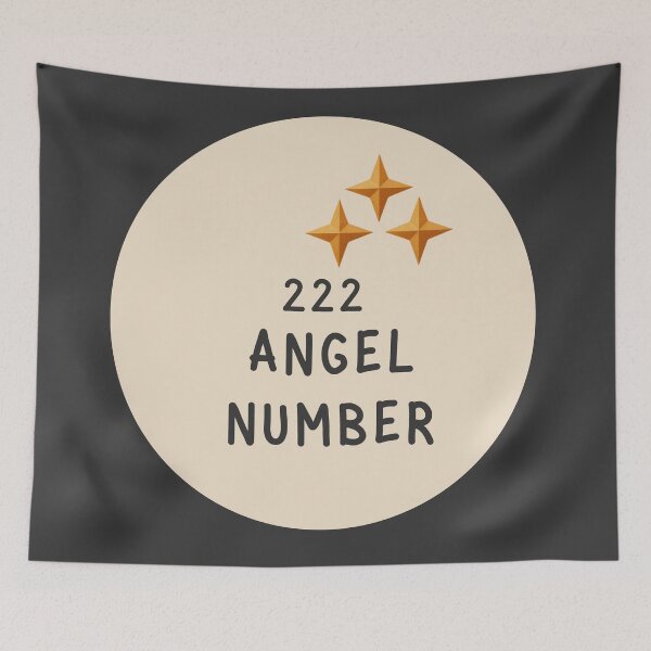 Item preview, 222 Angel Number Manifestation – Spiritual Aesthetic Typography Design designed and sold by CosmicQuietLab.