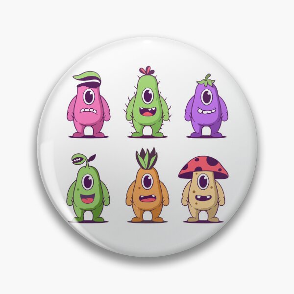 Item preview, Set of Six Funny Vegetable Monster Characters designed and sold by Romain V  Beaupré.