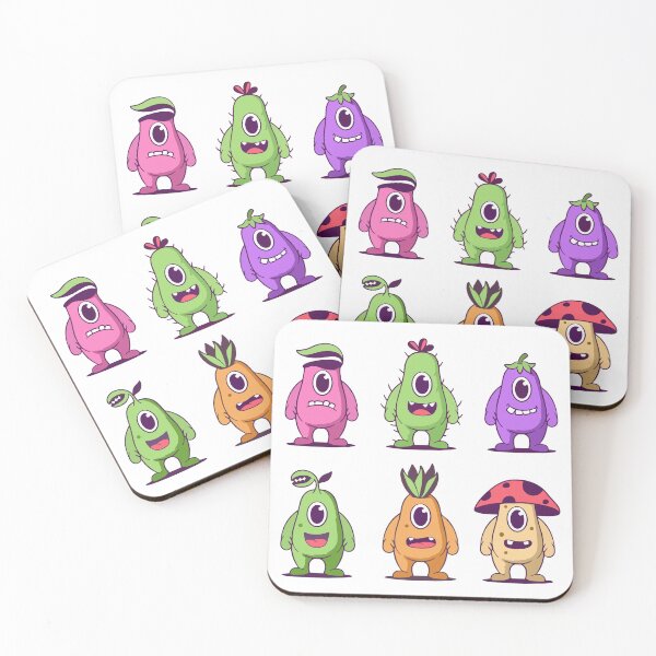 Item preview, Set of Six Funny Vegetable Monster Characters designed and sold by Romain V  Beaupré.